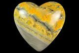 Polished Bumblebee Jasper Heart - Indonesia #121202-1